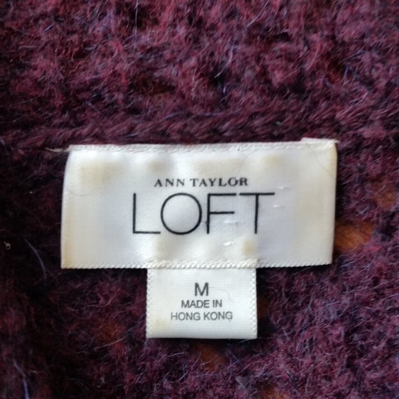 LOFT Plum Shrug Sweater Medium - Picture 7 of 8